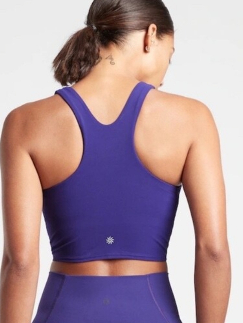 Athleta Conscious Crop Top in Noble Blue/ Purple